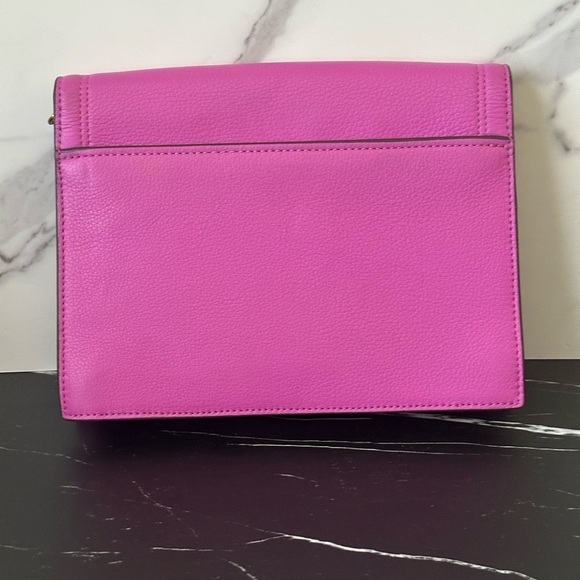 💜Tory Burch Kira Clutch/ Cross Body Bag /Bright Orchid🩷 - Picture 4 of 11
